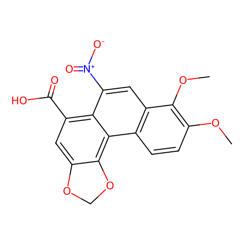 8,9-Dimethoxy-6-nitronaphtho[2,1-g][1,3]benzodioxole-5-carboxylic acid structure