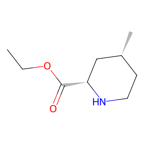 2-Piperidinecarboxylic acid, 4-methyl-, ethyl ester, (2S-cis)- structure