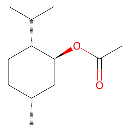 Cyclohexanol, 5-methyl-2-(1-methylethyl)-, 1-acetate, (1S,2R,5R)- structure