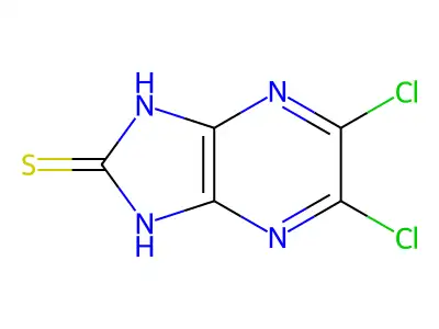 5,6-Dichloro-1,3-dihydroimidazo[4,5-b]pyrazine-2-thione structure