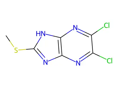 5,6-dichloro-2-methylsulfanyl-1H-imidazo[4,5-b]pyrazine structure