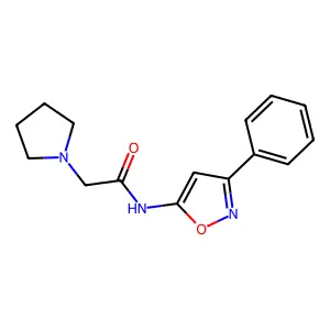 N-(3-Phenylisoxazol-5-yl)-2-(pyrrolidin-1-yl)acetamide structure