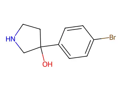 3-(4-Bromophenyl)pyrrolidin-3-ol hydrochloride structure