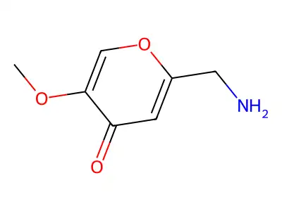 2-Aminomethyl-5-methoxy-pyran-4-one structure