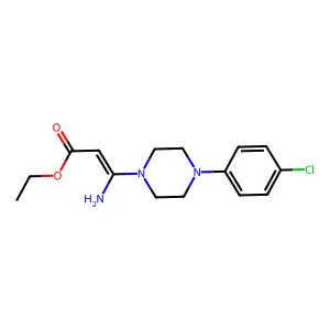 ethyl (E)-3-amino-3-[4-(4-chlorophenyl)piperazin-1-yl]prop-2-enoate structure