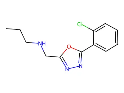 {[5-(2-Chlorophenyl)-1,3,4-oxadiazol-2-yl]methyl}(propyl)amine structure