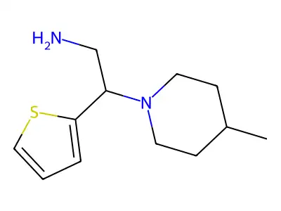 2-(4-Methylpiperidin-1-yl)-2-(thiophen-2-yl)ethan-1-amine structure