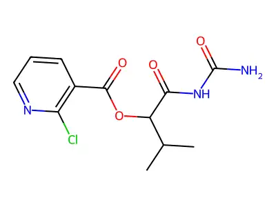 1-(Carbamoylamino)-3-methyl-1-oxobutan-2-yl 2-chloropyridine-3-carboxylate structure