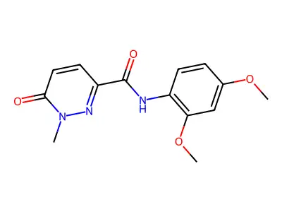 N-(2,4-dimethoxyphenyl)-1-methyl-6-oxo-1,6-dihydropyridazine-3-carboxamide structure