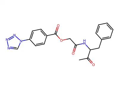[2-Oxo-2-[(3-oxo-1-phenylbutan-2-yl)amino]ethyl] 4-(tetrazol-1-yl)benzoate structure