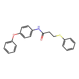 N-(4-phenoxyphenyl)-3-phenylsulfanylpropanamide structure