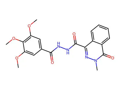 3-methyl-4-oxo-N'-(3,4,5-trimethoxybenzoyl)phthalazine-1-carbohydrazide structure