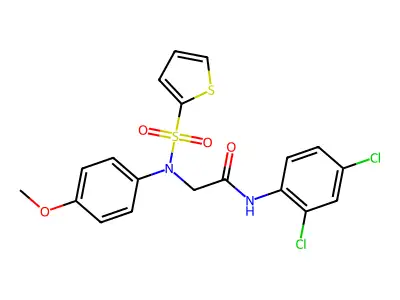 N-(2,4-Dichlorophenyl)-2-[(4-methoxyphenyl)(2-thienylsulfonyl)amino]acetamide structure
