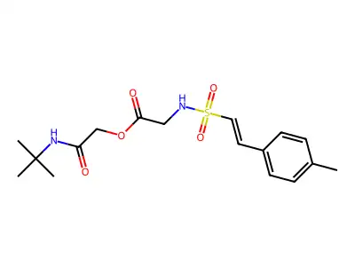 (Tert-butylcarbamoyl)methyl 2-[2-(4-methylphenyl)ethenesulfonamido]acetate structure