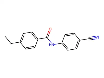 N-(4-cyanophenyl)-4-ethylbenzamide structure