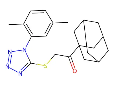1-(Adamantan-1-yl)-2-((1-(2,5-dimethylphenyl)-1H-tetrazol-5-yl)thio)ethan-1-one structure