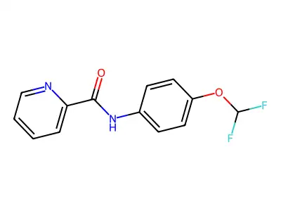 N-[4-(difluoromethoxy)phenyl]pyridine-2-carboxamide structure