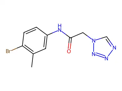 N-(4-Bromo-3-methylphenyl)-2-(1H-tetrazol-1-yl)acetamide structure