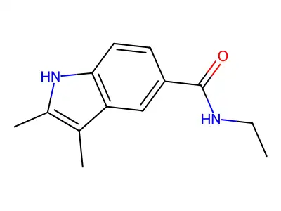 N-ethyl-2,3-dimethyl-1H-indole-5-carboxamide structure