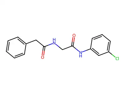 N-[2-(3-chloroanilino)-2-oxoethyl]-2-phenylacetamide structure
