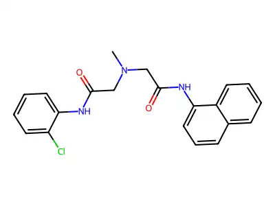 N-(2-chlorophenyl)-2-[methyl-[2-(naphthalen-1-ylamino)-2-oxoethyl]amino]acetamide structure