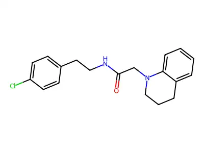 N-[2-(4-chlorophenyl)ethyl]-2-(3,4-dihydro-2H-quinolin-1-yl)acetamide structure