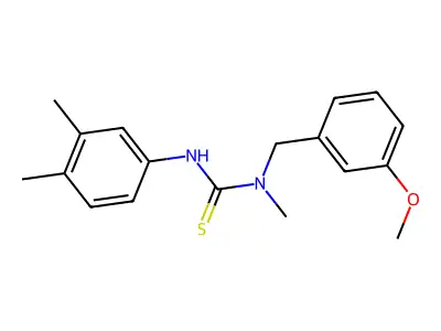 3-(3,4-Dimethylphenyl)-1-[(3-methoxyphenyl)methyl]-1-methylthiourea structure
