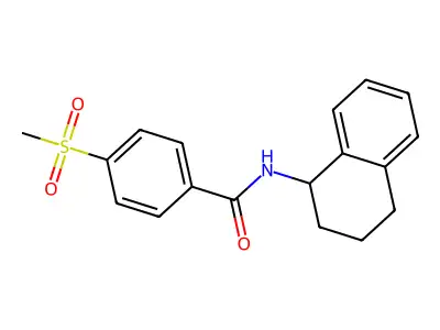 4-methylsulfonyl-N-(1,2,3,4-tetrahydronaphthalen-1-yl)benzamide structure