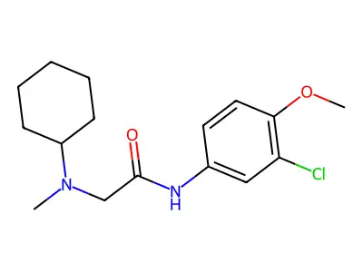 N-(3-chloro-4-methoxyphenyl)-2-[cyclohexyl(methyl)amino]acetamide structure