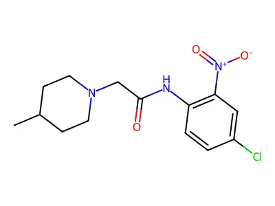 N-(4-chloro-2-nitrophenyl)-2-(4-methylpiperidin-1-yl)acetamide structure