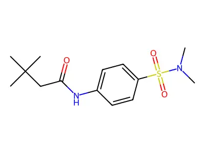 N-[4-(dimethylsulfamoyl)phenyl]-3,3-dimethylbutanamide structure