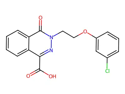 3-[2-(3-Chlorophenoxy)ethyl]-4-oxophthalazine-1-carboxylic acid structure
