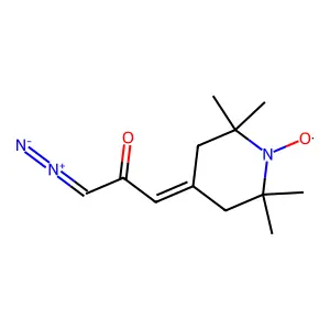4-(3-Diazo-2-oxopropylidene)-2,2,6,6-tetramethylpiperidine-1-oxyl structure