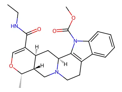 Oxayohimban-16-carboxylic acid, 16,17-didehydro-16-((ethylamino)carbonyl)-19-methyl-, methyl ester, (19-alpha)- structure