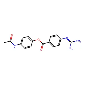 4'-乙酰氨基苯基4-脒基苯甲酸酯 structure
