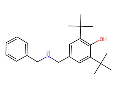 4-(Benzylaminomethyl)-2,6-di-tert-butylphenol structure