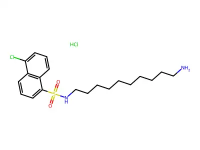 10-[(5-Chloronaphthalen-1-yl)sulfonylamino]decylazanium;chloride structure