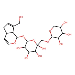 Aucubigenin-1-O-beta-serotinoside structure