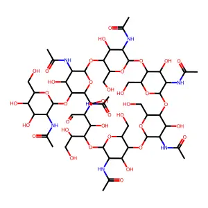 Hepta-N-acetylchitoheptaose structure