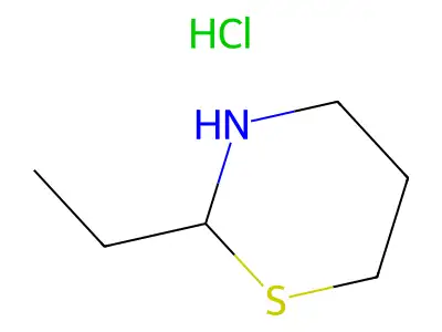 2-Ethyl-1,3-thiazinane--hydrogen chloride (1/1) structure