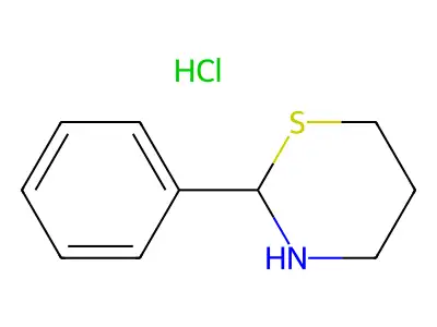 2-Phenyl-1,3-thiazinane--hydrogen chloride (1/1) structure