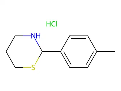 2H-1,3-Thiazine, tetrahydro-2-(p-tolyl)-, hydrochloride structure