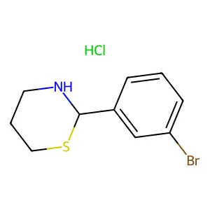 2-(3-Bromophenyl)-1,3-thiazinane--hydrogen chloride (1/1) structure