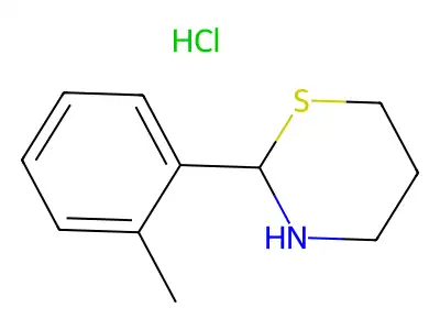 2-(2-Methylphenyl)-1,3-thiazinane--hydrogen chloride (1/1) structure