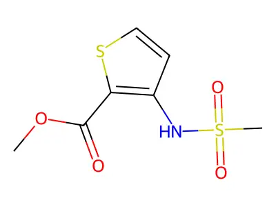 Methyl 3-(Methylsulfonamido)thiophene-2-carboxylate structure
