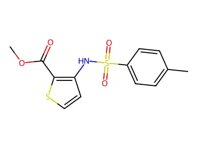 Methyl 3-{[(4-methylphenyl)sulfonyl]amino}-2-thiophenecarboxylate structure