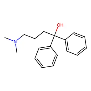 alpha-(3-(Dimethylamino)propyl)-alpha-phenylbenzenemethanol structure