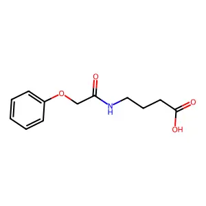 Butanoic acid, 4-[(phenoxyacetyl)amino]- structure