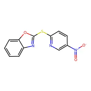 2-[(5-Nitropyridin-2-yl)sulfanyl]-1,3-benzoxazole structure