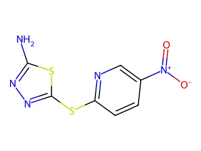 5-[(5-Nitropyridin-2-yl)sulfanyl]-1,3,4-thiadiazol-2-amine structure
